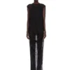 ABITO RICK OWENS CONCORDIANS NOUVEAU FW25 IN JERSEY DI LANA TRASPARENTE NERO. RP02E4574JWR-09