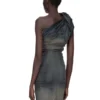 ABITO RICK OWENS FW25 CONCORDIANS TWIST IN DENIM ELASTICIZZATO DRKDUST DEGRADE SLUB. RP02E4521SDKDEG-78D