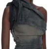 ABITO RICK OWENS FW25 CONCORDIANS TWIST IN DENIM ELASTICIZZATO DRKDUST DEGRADE SLUB. RP02E4521SDKDEG-78D