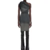 ABITO RICK OWENS FW25 CONCORDIANS TWIST IN DENIM ELASTICIZZATO DRKDUST DEGRADE SLUB. RP02E4521SDKDEG-78D