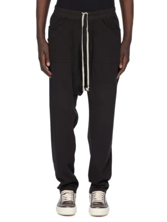 DRKSHDW FW25 CONCORDIANS CLASSIC CARGO CON COULISSE IN JERSEY PESANTE COMPATTO NERO DU02E7370RIG-09