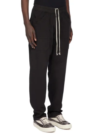 DRKSHDW FW25 CONCORDIANS CLASSIC CARGO CON COULISSE IN JERSEY PESANTE COMPATTO NERO DU02E7370RIG-09