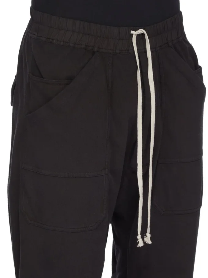 DRKSHDW FW25 CONCORDIANS CLASSIC CARGO CON COULISSE IN JERSEY PESANTE COMPATTO NERO DU02E7370RIG-09