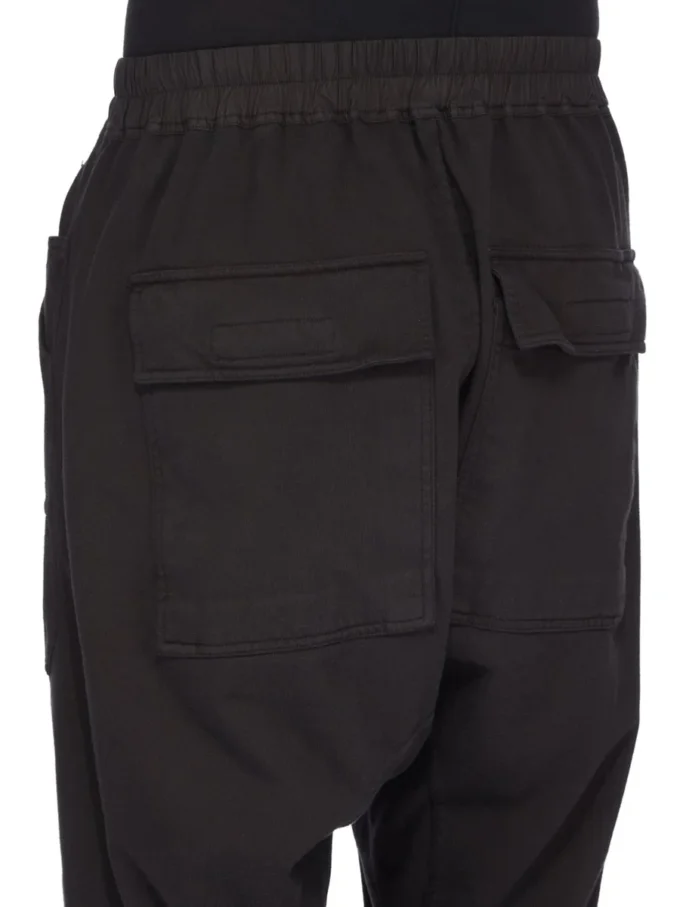 DRKSHDW FW25 CONCORDIANS CLASSIC CARGO CON COULISSE IN JERSEY PESANTE COMPATTO NERO DU02E7370RIG-09