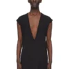 DRKSHDW FW25 CONCORDIANS DYLAN T IN JERSEY DI GARZA DI COTONE NERO DU02E7157BH-09