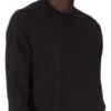 DRKSHDW FW25 CONCORDIANS FELPA GIROCOLLO IN JERSEY PESANTE COMPATTO NERO. DU02E7279RIGP-09