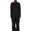 DRKSHDW FW25 CONCORDIANS FELPA GIROCOLLO IN JERSEY PESANTE COMPATTO NERO. DU02E7279RIGP-09
