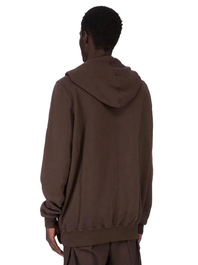 DRKSHDW FW25 CONCORDIANS JUMBO GIMP HOODIE IN FELPA DARK DUST SLUB DU02E7283FSL-78