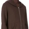 DRKSHDW FW25 CONCORDIANS JUMBO GIMP HOODIE IN FELPA DARK DUST SLUB DU02E7283FSL-78