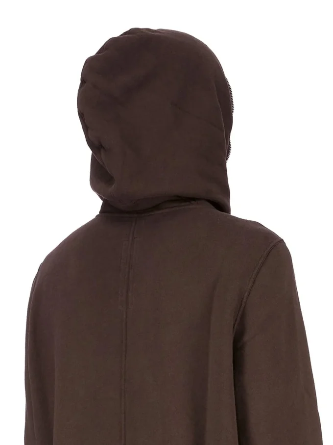 DRKSHDW FW25 CONCORDIANS JUMBO GIMP HOODIE IN FELPA DARK DUST SLUB DU02E7283FSL-78