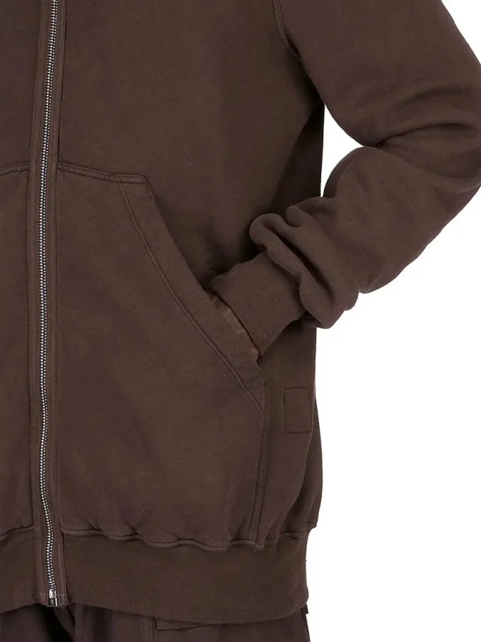 DRKSHDW FW25 CONCORDIANS JUMBO GIMP HOODIE IN FELPA DARK DUST SLUB DU02E7283FSL-78