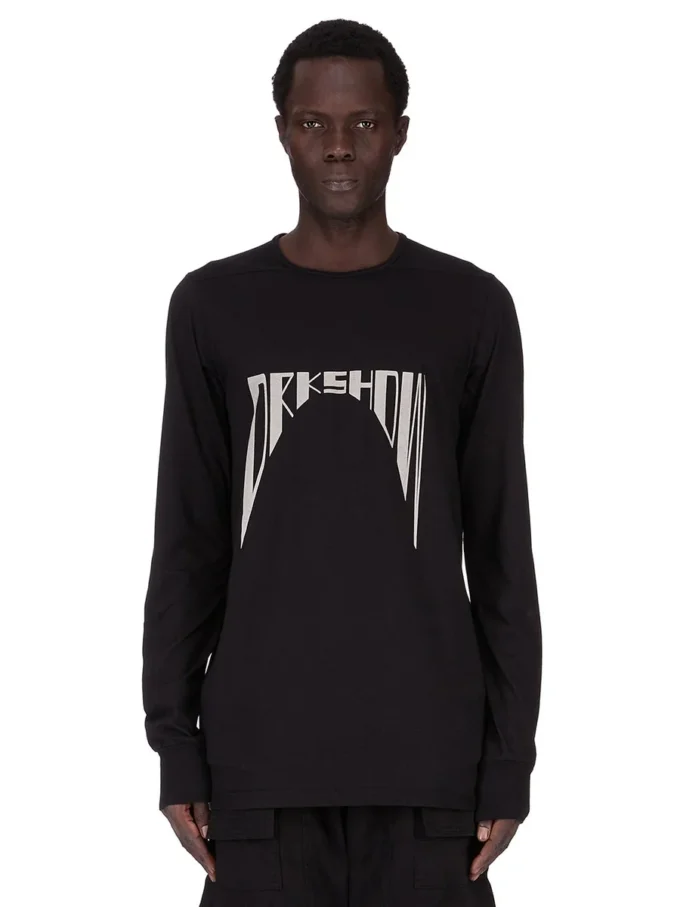 DRKSHDW FW25 CONCORDIANS LEVEL LS T IN JERSEY DI COTONE DI MEDIO PESO NERO DU02E7260RNEP4-0908