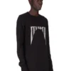DRKSHDW FW25 CONCORDIANS LEVEL LS T IN JERSEY DI COTONE DI MEDIO PESO NERO DU02E7260RNEP4-0908