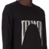 DRKSHDW FW25 CONCORDIANS LEVEL LS T IN JERSEY DI COTONE DI MEDIO PESO NERO DU02E7260RNEP4-0908