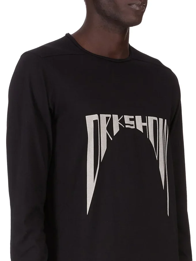 DRKSHDW FW25 CONCORDIANS LEVEL LS T IN JERSEY DI COTONE DI MEDIO PESO NERO DU02E7260RNEP4-0908