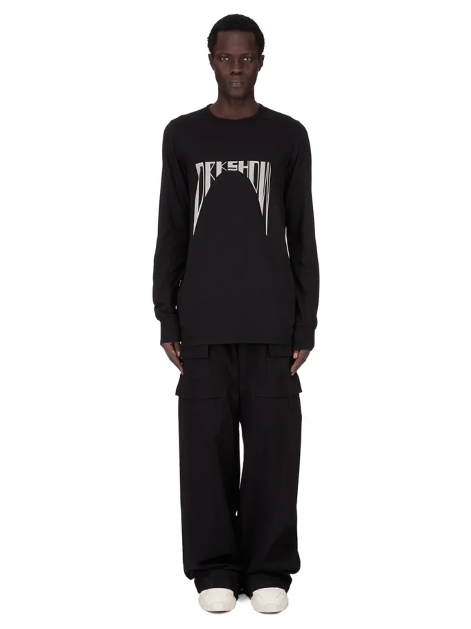 DRKSHDW FW25 CONCORDIANS LEVEL LS T IN JERSEY DI COTONE DI MEDIO PESO NERO DU02E7260RNEP4-0908