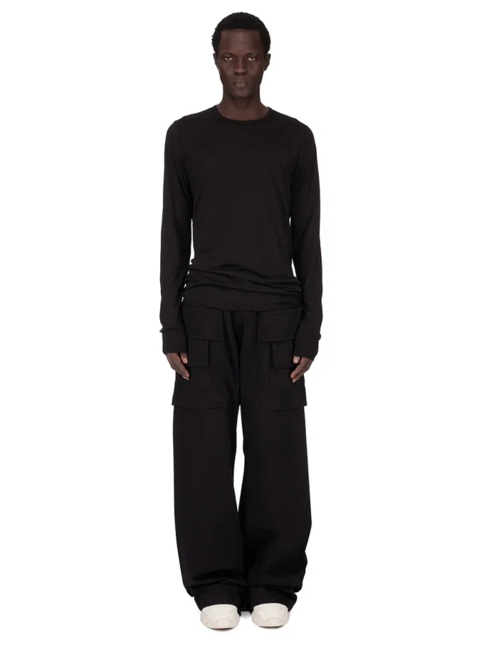 DRKSHDW FW25 CONCORDIANS LEVEL T IN JERSEY DI GARZA DI COTONE NERO DU02E7260BH-09