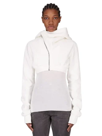 DRKSHDW FW25 CONCORDIANS MICRO MOUNTAIN HOODIE IN MILK FELPA PESANTE FURKA DS02E7237F-11