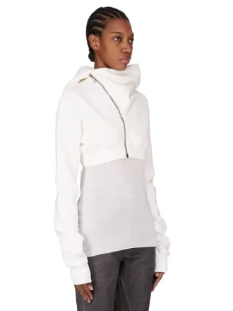 DRKSHDW FW25 CONCORDIANS MICRO MOUNTAIN HOODIE IN MILK FELPA PESANTE FURKA DS02E7237F-11