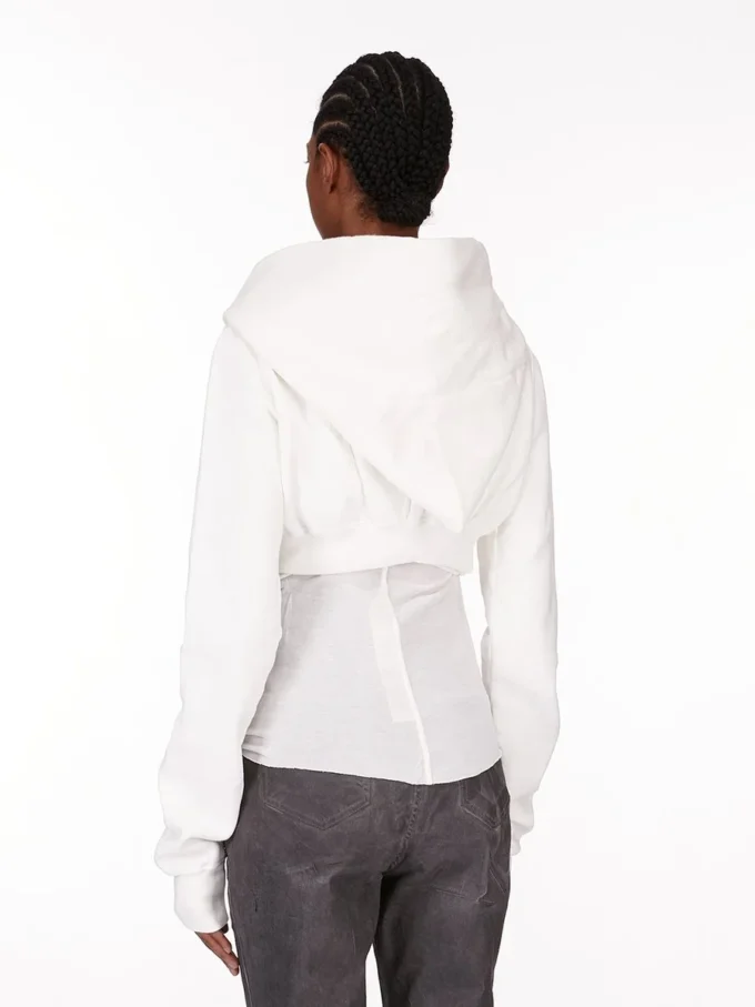 DRKSHDW FW25 CONCORDIANS MICRO MOUNTAIN HOODIE IN MILK FELPA PESANTE FURKA DS02E7237F-11