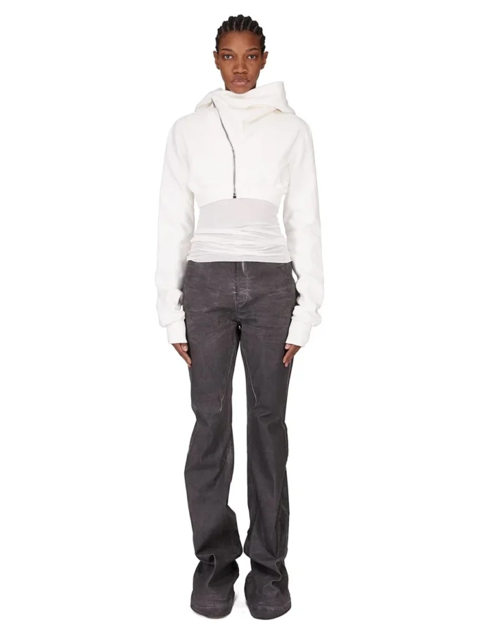 DRKSHDW FW25 CONCORDIANS MICRO MOUNTAIN HOODIE IN MILK FELPA PESANTE FURKA DS02E7237F-11