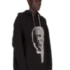 DRKSHDW FW25 CONCORDIANS PETER HOODIE NERO/PERLA FELPA PESANTE FURKA DU02E7280FEP1P-0908