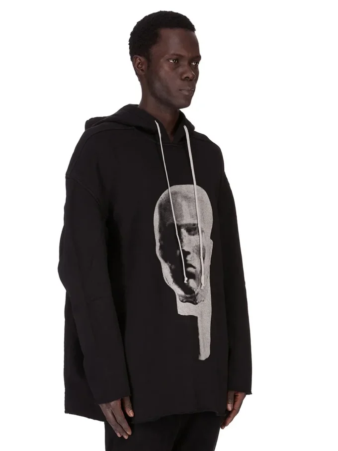 DRKSHDW FW25 CONCORDIANS PETER HOODIE NERO/PERLA FELPA PESANTE FURKA DU02E7280FEP1P-0908