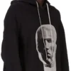 DRKSHDW FW25 CONCORDIANS PETER HOODIE NERO/PERLA FELPA PESANTE FURKA DU02E7280FEP1P-0908