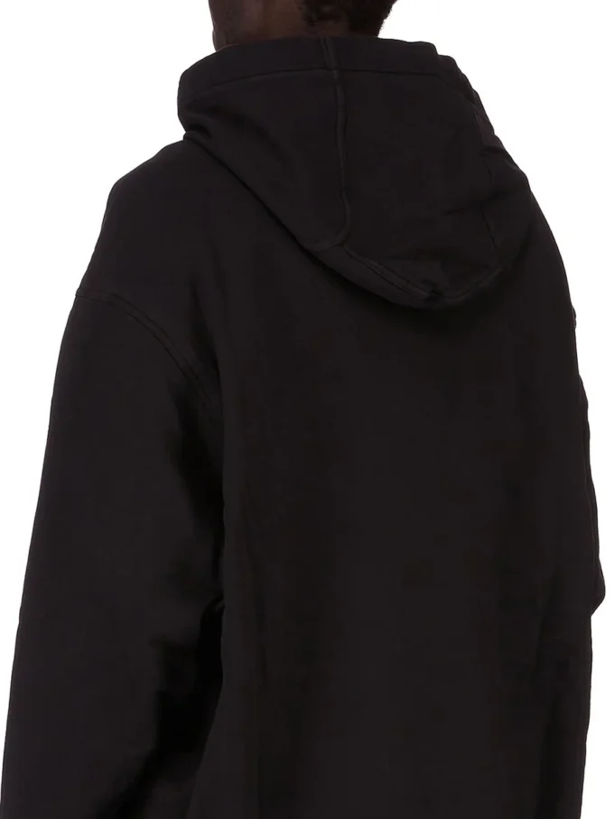 DRKSHDW FW25 CONCORDIANS PETER HOODIE NERO/PERLA FELPA PESANTE FURKA DU02E7280FEP1P-0908