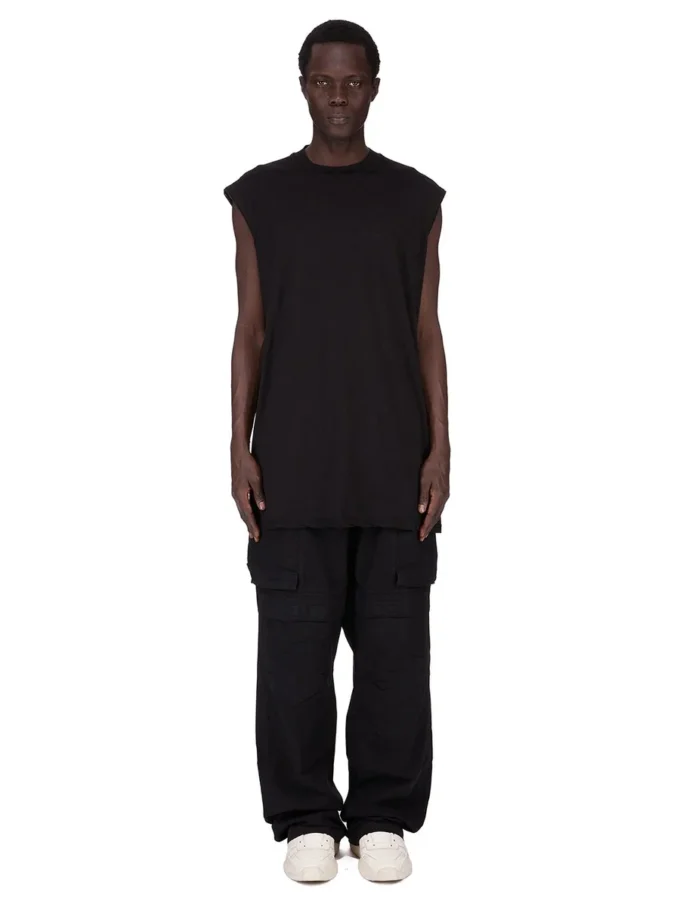 DRKSHDW FW25 CONCORDIANS TARP T IN JERSEY DI GARZA DI COTONE NERO DU02E7158BH-09