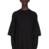 DRKSHDW FW25 CONCORDIANS TOMMY HUSTLER FELPA IN JERSEY DOPPIO SPAZZOLATO NERO DU02E7266JDB-09