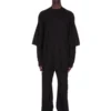 DRKSHDW FW25 CONCORDIANS TOMMY HUSTLER FELPA IN JERSEY DOPPIO SPAZZOLATO NERO DU02E7266JDB-09