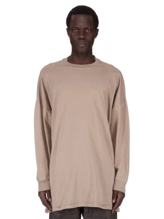 DRKSHDW FW25 CONCORDIANS TOMMY LS SWEAT IN JERSEY DOPPIO SPAZZOLATO DIRTY PEARL DU02E7292JDBP-88