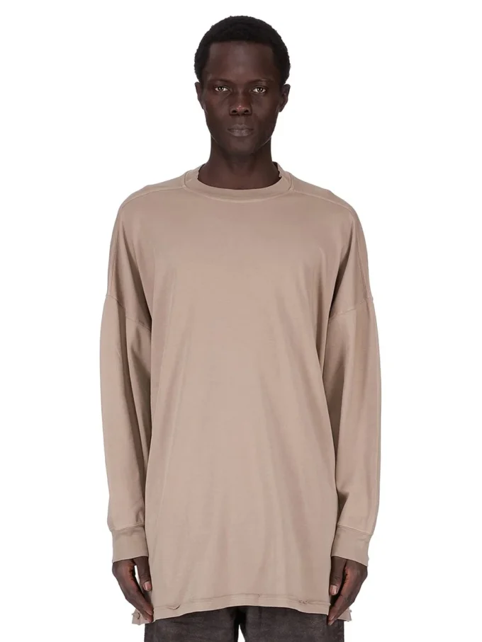 DRKSHDW FW25 CONCORDIANS TOMMY LS SWEAT IN JERSEY DOPPIO SPAZZOLATO DIRTY PEARL DU02E7292JDBP-88