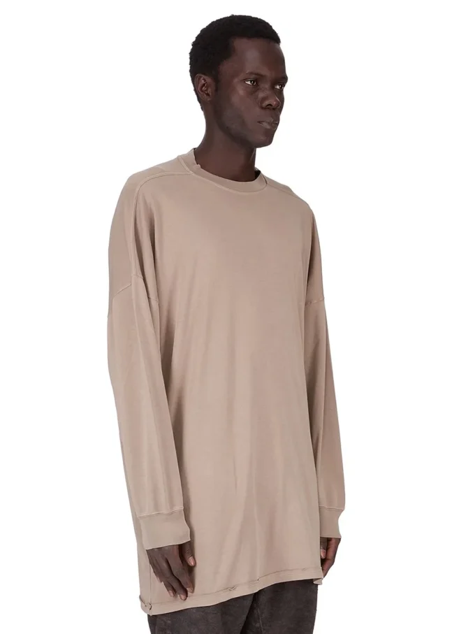 DRKSHDW FW25 CONCORDIANS TOMMY LS SWEAT IN JERSEY DOPPIO SPAZZOLATO DIRTY PEARL DU02E7292JDBP-88