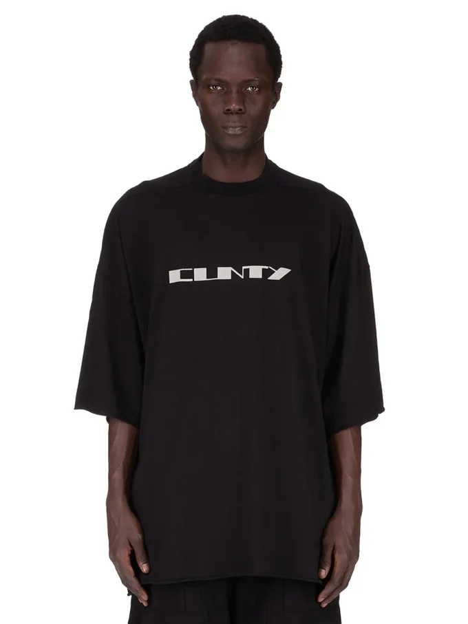 DRKSHDW FW25 CONCORDIANS TOMMY T IN JERSEY DI COTONE DI MEDIO PESO NERO/PERLA DU02E7259RNEP2-0908