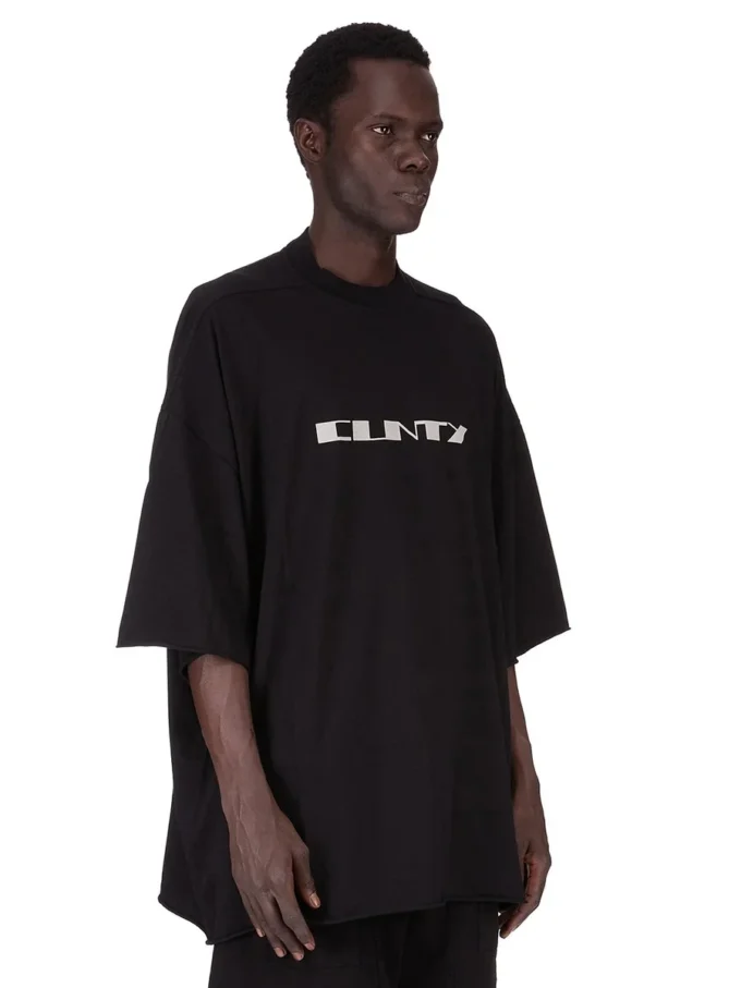DRKSHDW FW25 CONCORDIANS TOMMY T IN JERSEY DI COTONE DI MEDIO PESO NERO/PERLA DU02E7259RNEP2-0908