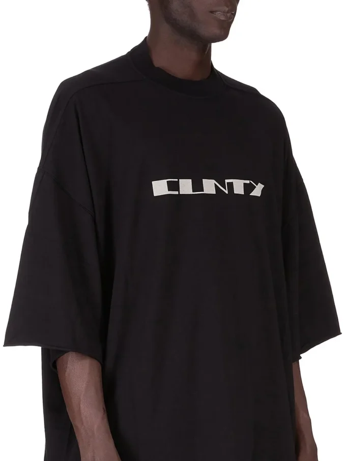DRKSHDW FW25 CONCORDIANS TOMMY T IN JERSEY DI COTONE DI MEDIO PESO NERO/PERLA DU02E7259RNEP2-0908