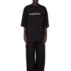 DRKSHDW FW25 CONCORDIANS TOMMY T IN JERSEY DI COTONE DI MEDIO PESO NERO/PERLA DU02E7259RNEP2-0908