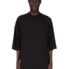 DRKSHDW FW25 CONCORDIANS TOMMY T IN JERSEY DI GARZA DI COTONE NERO DU02E7259BH-09