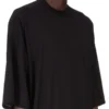 DRKSHDW FW25 CONCORDIANS TOMMY T IN JERSEY DI GARZA DI COTONE NERO DU02E7259BH-09