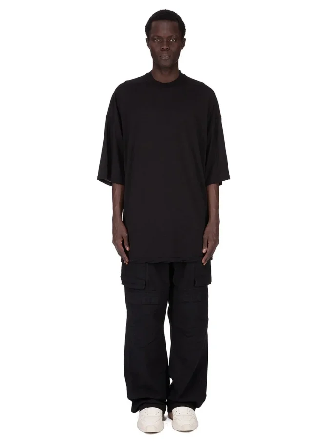 DRKSHDW FW25 CONCORDIANS TOMMY T IN JERSEY DI GARZA DI COTONE NERO DU02E7259BH-09