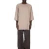 DRKSHDW FW25 CONCORDIANS TOMMY T IN JERSEY DOPPIO SPAZZOLATO DIRTY PEARL DU02E7259JDB-88