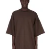 DRKSHDW FW25 CONCORDIANS TOMMY T IN JERSEY PESANTE COMPATTO IN POLVERE SCURO DU02E7259RIG-78