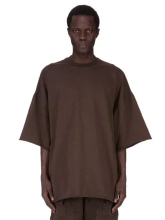 DRKSHDW FW25 CONCORDIANS TOMMY T IN JERSEY PESANTE COMPATTO IN POLVERE SCURO DU02E7259RIG-78