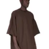 DRKSHDW FW25 CONCORDIANS TOMMY T IN JERSEY PESANTE COMPATTO IN POLVERE SCURO DU02E7259RIG-78