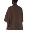 DRKSHDW FW25 CONCORDIANS TOMMY T IN JERSEY PESANTE COMPATTO IN POLVERE SCURO DU02E7259RIG-78