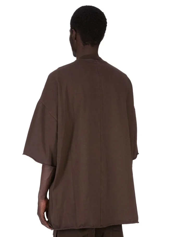 DRKSHDW FW25 CONCORDIANS TOMMY T IN JERSEY PESANTE COMPATTO IN POLVERE SCURO DU02E7259RIG-78