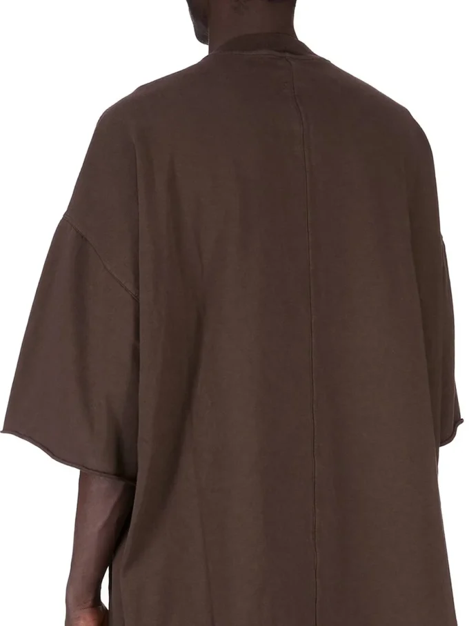DRKSHDW FW25 CONCORDIANS TOMMY T IN JERSEY PESANTE COMPATTO IN POLVERE SCURO DU02E7259RIG-78