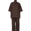 DRKSHDW FW25 CONCORDIANS TOMMY T IN JERSEY PESANTE COMPATTO IN POLVERE SCURO DU02E7259RIG-78
